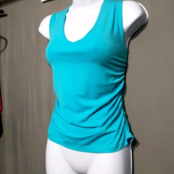 Apostrophe ruched sides tank top medium - Picture 1 of 5